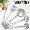 image:imageZulay Kitchen Stainless Steel Cooking Utensil  Stainless Steel Kitchen Utensil  Durable Kitchen Gadgets  Metal Kitchen Accessories  Easy to Clean Kitchen Tools  5 Piece Set5 Piece Set
