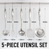 image:imageZulay Kitchen Stainless Steel Cooking Utensil  Stainless Steel Kitchen Utensil  Durable Kitchen Gadgets  Metal Kitchen Accessories  Easy to Clean Kitchen Tools  5 Piece Set5 Piece Set