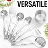 image:imageZulay Kitchen Stainless Steel Cooking Utensil  Stainless Steel Kitchen Utensil  Durable Kitchen Gadgets  Metal Kitchen Accessories  Easy to Clean Kitchen Tools  5 Piece Set8 Piece Set