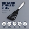 image:imageZulay Kitchen Stainless Steel Fish Turner Spatula  124 Flexible HeatResistant Slotted Turner for NonStick Cookware  RustProof Durable amp Dishwasher Safe Cooking Utensil for Everyday UseMedium