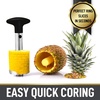image:imageZulay Kitchen Stainless Steel Pineapple Corer amp Slicer  Heavy Duty Pineapple Cutter amp Eye Removal Tool  Effortless Core Remover Tool with Sharp Reinforced Blade amp Ergonomic Handle  Black