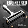 image:imageZulay Kitchen Stainless Steel Wire Cheese Slicer  Adjustable Hand Held Cheese Cutter with 2 Extra Wires  Premium Cheese Shaver For Mozzarella Cheddar Gruyere  Cheese Cutter with Wire WhiteSilver