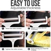 image:imageZulay Kitchen Stainless Steel Wire Cheese Slicer  Adjustable Hand Held Cheese Cutter with 2 Extra Wires  Premium Cheese Shaver For Mozzarella Cheddar Gruyere  Cheese Cutter with Wire WhiteFrosted White