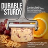 image:imageZulay Kitchen Stainless Steel Wire Cheese Slicer  Adjustable Hand Held Cheese Cutter with 2 Extra Wires  Premium Cheese Shaver For Mozzarella Cheddar Gruyere  Cheese Cutter with Wire WhiteGunmetal