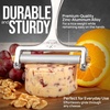 image:imageZulay Kitchen Stainless Steel Wire Cheese Slicer  Adjustable Hand Held Cheese Cutter with 2 Extra Wires  Premium Cheese Shaver For Mozzarella Cheddar Gruyere  Cheese Cutter with Wire WhiteSilver