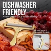 image:imageZulay Kitchen Stainless Steel Wire Cheese Slicer  Adjustable Hand Held Cheese Cutter with 2 Extra Wires  Premium Cheese Shaver For Mozzarella Cheddar Gruyere  Cheese Cutter with Wire WhiteGold