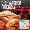 image:imageZulay Kitchen Stainless Steel Wire Cheese Slicer  Adjustable Hand Held Cheese Cutter with 2 Extra Wires  Premium Cheese Shaver For Mozzarella Cheddar Gruyere  Cheese Cutter with Wire WhiteRose Gold