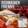 image:imageZulay Kitchen Stainless Steel Wire Cheese Slicer  Adjustable Hand Held Cheese Cutter with 2 Extra Wires  Premium Cheese Shaver For Mozzarella Cheddar Gruyere  Cheese Cutter with Wire WhiteSilver