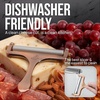 image:imageZulay Kitchen Stainless Steel Wire Cheese Slicer  Adjustable Hand Held Cheese Cutter with 2 Extra Wires  Premium Cheese Shaver For Mozzarella Cheddar Gruyere  Cheese Cutter with Wire WhiteCopper