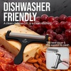 image:imageZulay Kitchen Stainless Steel Wire Cheese Slicer  Adjustable Hand Held Cheese Cutter with 2 Extra Wires  Premium Cheese Shaver For Mozzarella Cheddar Gruyere  Cheese Cutter with Wire WhiteMatte Black