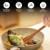 image:imageZulay Kitchen Teak Wood Utensil Set  2 Piece Large Wooden Cooking Spoon and Slotted Turner Handcrafted Natural Teak Wood Kitchen Utensils Durable Nonstick Safe amp Smooth Finish1Piece Slotted Spatula