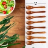 image:imageZulay Kitchen Teak Wood Utensil Set  2 Piece Large Wooden Cooking Spoon and Slotted Turner Handcrafted Natural Teak Wood Kitchen Utensils Durable Nonstick Safe amp Smooth Finish8Piece Honey Dipper Set