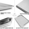 image:imageZulay Large Aluminum Baking Pan  Half Sheet 13 x 18 Baking Sheet For Oven  Perfect Cookie Sheet For Baking Commercial Or Home Use  Heavy Duty amp Encapsulated Rim Half Sheet Pans