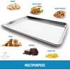 image:imageZulay Large Aluminum Baking Pan  Half Sheet 13 x 18 Baking Sheet For Oven  Perfect Cookie Sheet For Baking Commercial Or Home Use  Heavy Duty amp Encapsulated Rim Half Sheet Pans