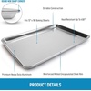 image:imageZulay Large Aluminum Baking Pan  Half Sheet 13 x 18 Baking Sheet For Oven  Perfect Cookie Sheet For Baking Commercial Or Home Use  Heavy Duty amp Encapsulated Rim Half Sheet Pans