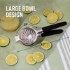 image:imageZulay Lemon Squeezer Stainless Steel with Premium Heavy Duty Solid Metal Squeezer Bowl Black Grip Large
