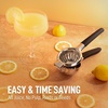 image:imageZulay Lemon Squeezer Stainless Steel with Premium Heavy Duty Solid Metal Squeezer Bowl Black Grip Large