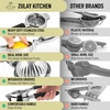 image:imageZulay Lemon Squeezer Stainless Steel with Premium Heavy Duty Solid Metal Squeezer Bowl Black Grip Large