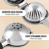 image:imageZulay Lemon Squeezer Stainless Steel with Premium Heavy Duty Solid Metal Squeezer Bowl Black Grip Large