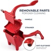 image:imageZulay Manual Fruit Juicer Heavy Duty Juice Press Squeezer with Detachable Lever amp Removable Strainer  Fruit Press amp Hand Juicer For Pomegranates Lemons Oranges and More RedRed