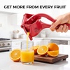 image:imageZulay Manual Fruit Juicer Heavy Duty Juice Press Squeezer with Detachable Lever amp Removable Strainer  Fruit Press amp Hand Juicer For Pomegranates Lemons Oranges and More RedRed