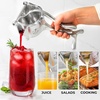 image:imageZulay Manual Fruit Juicer Heavy Duty Juice Press Squeezer with Detachable Lever amp Removable Strainer  Fruit Press amp Hand Juicer For Pomegranates Lemons Oranges and More Silver