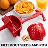 image:imageZulay Manual Fruit Juicer Heavy Duty Juice Press Squeezer with Detachable Lever amp Removable Strainer  Fruit Press amp Hand Juicer For Pomegranates Lemons Oranges and More RedRed