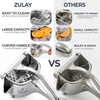 image:imageZulay Manual Fruit Juicer Heavy Duty Juice Press Squeezer with Detachable Lever amp Removable Strainer  Fruit Press amp Hand Juicer For Pomegranates Lemons Oranges and More Silver