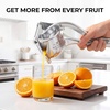 image:imageZulay Manual Fruit Juicer Heavy Duty Juice Press Squeezer with Detachable Lever amp Removable Strainer  Fruit Press amp Hand Juicer For Pomegranates Lemons Oranges and More Silver