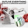 image:imageZulay Manual Fruit Juicer Heavy Duty Juice Press Squeezer with Detachable Lever amp Removable Strainer  Fruit Press amp Hand Juicer For Pomegranates Lemons Oranges and More Silver