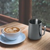 image:imageZulay Milk Frothing Pitcher with Latte Art Pen  12oz 20oz 32oz  Stainless Steel Frother Cup with Measurement Markings Espresso amp Coffee Accessories Creamer Jug with LaserWelded Handle  12 ozMidnight Black
