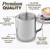 image:imageZulay Milk Frothing Pitcher with Latte Art Pen  12oz 20oz 32oz  Stainless Steel Frother Cup with Measurement Markings Espresso amp Coffee Accessories Creamer Jug with LaserWelded Handle  12 ozSilver