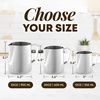 image:imageZulay Milk Frothing Pitcher with Latte Art Pen  12oz 20oz 32oz  Stainless Steel Frother Cup with Measurement Markings Espresso amp Coffee Accessories Creamer Jug with LaserWelded Handle  12 ozSilver