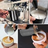 image:imageZulay Milk Frothing Pitcher with Latte Art Pen  12oz 20oz 32oz  Stainless Steel Frother Cup with Measurement Markings Espresso amp Coffee Accessories Creamer Jug with LaserWelded Handle  12 ozMidnight Black