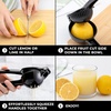 image:imageZulay Premium Quality Metal Lemon Squeezer Citrus Juicer Manual Press for Extracting the Most Juice Possible  BlackBlack