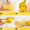 image:imageZulay Premium Quality Metal Lemon Squeezer Citrus Juicer Manual Press for Extracting the Most Juice Possible  BlackBright Yellow