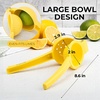 image:imageZulay Premium Quality Metal Lemon Squeezer Citrus Juicer Manual Press for Extracting the Most Juice Possible  BlackLemon Yellow