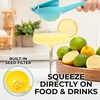 image:imageZulay Premium Quality Metal Lemon Squeezer Citrus Juicer Manual Press for Extracting the Most Juice Possible  BlackLight Blue