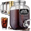 image:imageAirtight Cold Brew Coffee Maker with EXTRATHICK Glass Carafe Stainless Steel Mesh Filter and NonSlip Silicone Base  Premium Iced Coffee Maker Cold Brew Pitcher amp Tea Infuser  by ZulayRadiant Silver