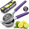 image:imageLemon Squeezer Stainless Steel with Premium Quality Heavy Duty Solid Metal Squeezer Bowl  Large Manual Citrus Press Juicer and Lime Squeezer Stainless Steel  by Zulay KitchenPurple Grip