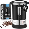 image:imageZulay Commercial Grade 100 Cup Coffee Maker Hot Water Urn  Large Percolator Pot Dispenser With DoubleWall Stainless Steel Quick Brew Stays Hot for Tea amp Beverage at Events amp Catering  SilverBlack