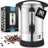 image:imageZulay Commercial Grade 100 Cup Coffee Maker Hot Water Urn  Large Percolator Pot Dispenser With DoubleWall Stainless Steel Quick Brew Stays Hot for Tea amp Beverage at Events amp Catering  SilverSilver
