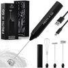 image:imageZulay Froth N Go Milk Frother  3in1 Handheld Frother Wand with Travel Case amp USBC Charger  Single Double amp Egg Whisk for Latte Cappuccino Matcha Protein Shakes  Deep Black