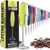 image:imageZulay Froth N Go Milk Frother  Rechargeable 3in1 Handheld Frother Wand with Travel Case amp USBC Charger  Single Double amp Egg Whisk for Latte Cappuccino Matcha Protein Shakes  Diamond WhiteLime