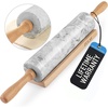 image:imageZulay Kitchen 159 inch Professional Stainless Steel Rolling Pin  Lightweight Metal French Rolling Pin  Perfect for Baking Fondant Pizza Dough Roller DumplingQuartz White