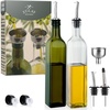 image:imageZulay Kitchen 17oz Olive Oil Dispenser Bottle  Glass Oil Cruet with Spout Funnel amp Pourers EasyPour Decanter for Kitchen Cooking and Serving GreenClear  Green