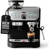 image:imageZulay Kitchen Magia Clasica Automatic Espresso Machine with BuiltIn Grinder Touch Panel Coffee Maker Steam Wand Milk Frother Adjustable Strength SelfCleaning Black amp Copper 13 x 177 x 94Black  Silver