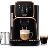 image:imageZulay Kitchen Magia Clasica Automatic Espresso Machine with BuiltIn Grinder Touch Panel Coffee Maker Steam Wand Milk Frother Adjustable Strength SelfCleaning Black amp Copper 13 x 177 x 94Black  Copper