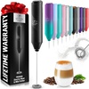 image:imageZulay Kitchen Powerful Milk Frother Wand  Handheld Stainless Steel  Battery Operated Drink Mixer for Coffee Lattes Cappuccino Matcha  Froth Mate Frother Gift  Absolute BlackAbsolute Black