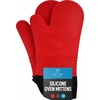 image:imageZulay Kitchen Silicone Oven Mitts  Textured Non Slip Grip Oven Mitts Heat Resistant  Extra Long Protective Oven Gloves are Perfect for Baking Grilling BBQ and Cooking  Set of 2 Light BlueRed